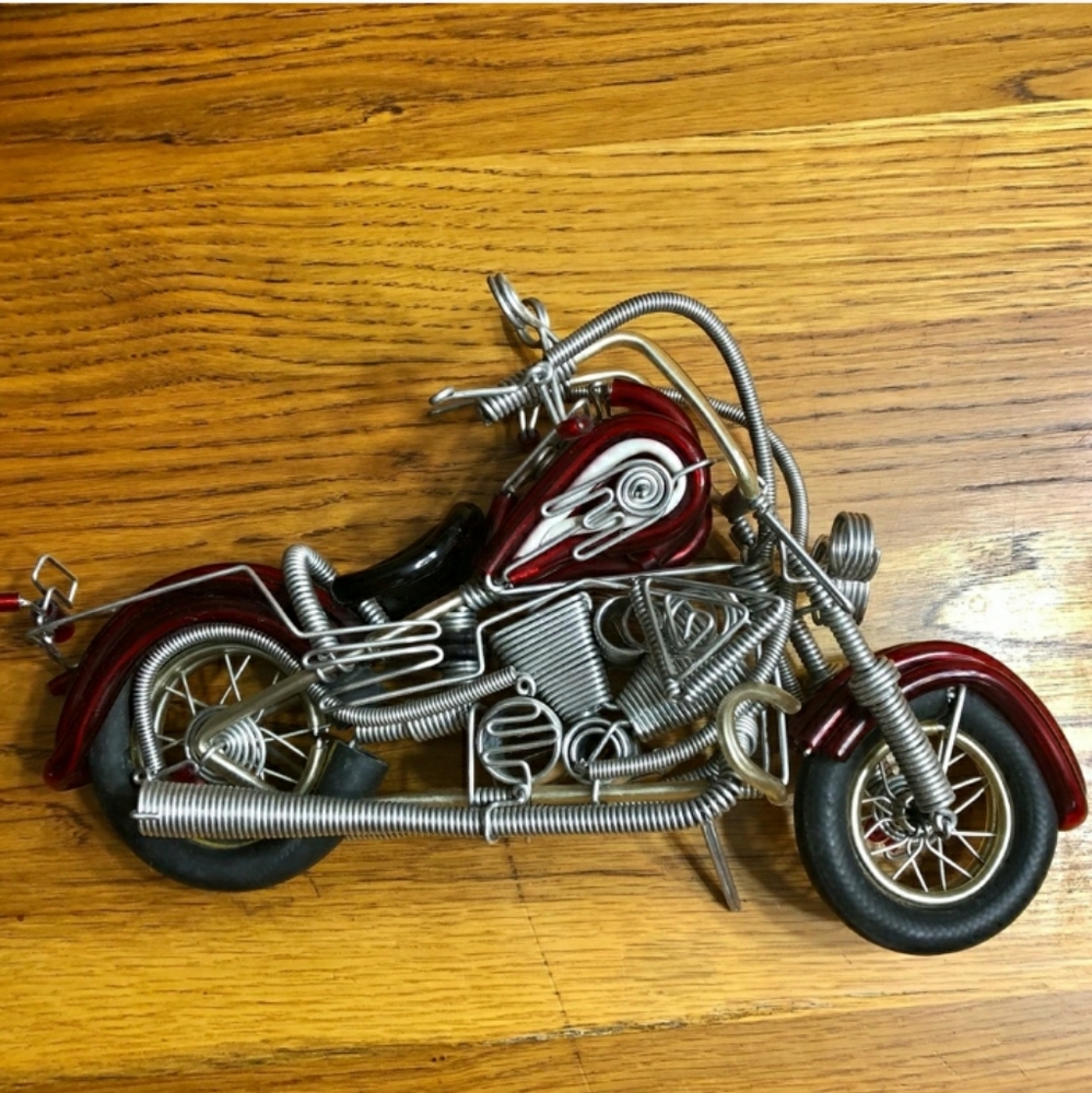 Motorcycle Metal Wire Art Sculpture The Motorcyc